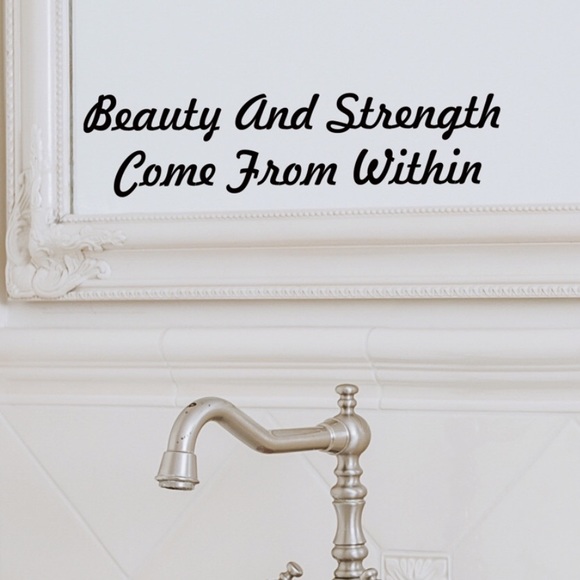 New Slogan Graphic Inspirational / Motivational Mirror Decal Sticker / Accent - Picture 3 of 8